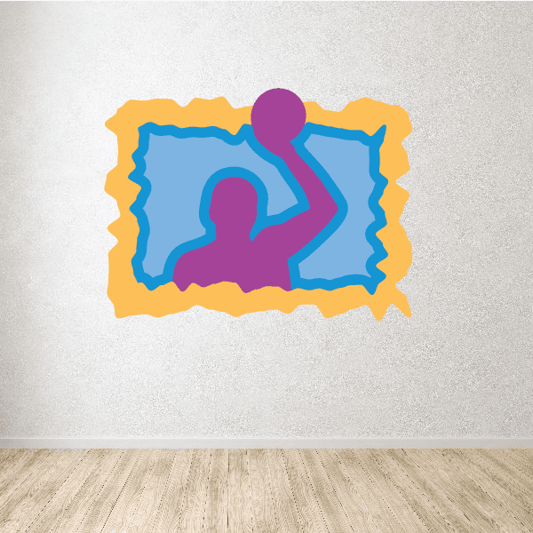 Image of Water Polo Wall Decal - Vinyl Sticker - Car Sticker - Die Cut Sticker - CDSCOLOR016