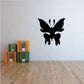 Tribal butterfly silhouette wall decal in black