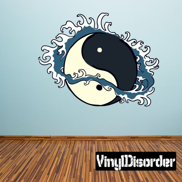 Image of Wave Yin Yang Sticker