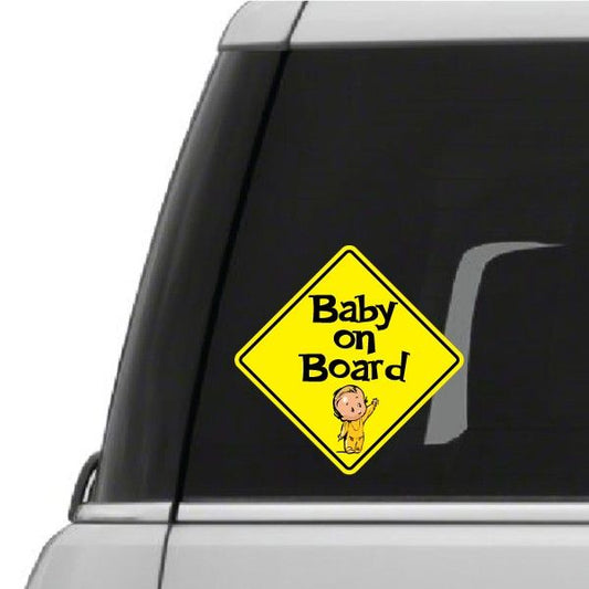 Image of Waving Baby on Board Sticker