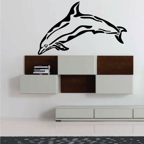 Image of Wavy Dolphin Decal