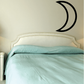 Crescent moon wall decal, black outline