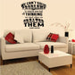 Albert Einstein quote wall decal with bold black typography and red accent lettering