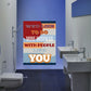 Motivational quote wall decal with colorful text: 'WE'D LIKE TO DO MORE BUSINESS...'
