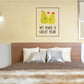 Pear wall decal: two smiling pears with hearts and “We Make a Great Pear” text