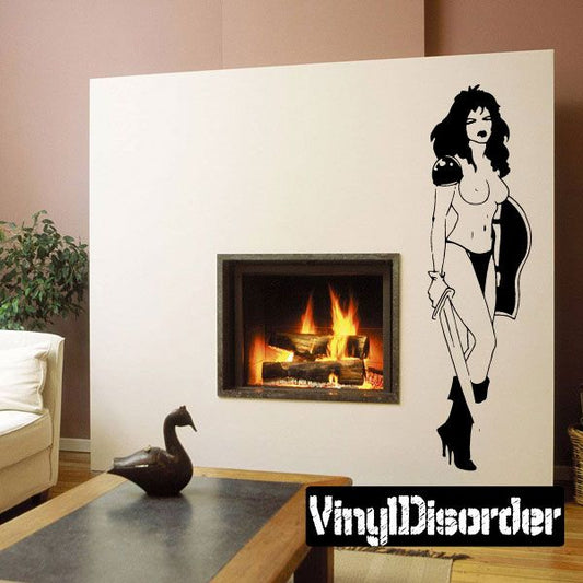 Image of Weary Warrior Woman Decal