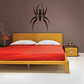 Spider wall decal with black stylized spider silhouette