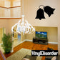 Wedding Bells Tied wall decal: two black bells with ribbon tie