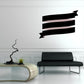 Triple banner style sticker with three black ribbon strips