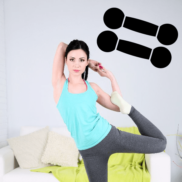 Black weight lifting dumbbell wall decal