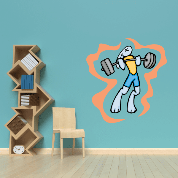 Image of Weight Lifting Wall Decal - Vinyl Sticker - Car Sticker - Die Cut Sticker - CDSCOLOR001