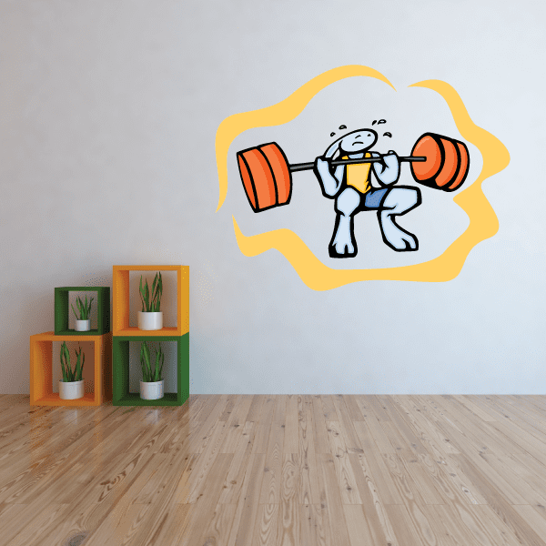 Image of Weight Lifting Wall Decal - Vinyl Sticker - Car Sticker - Die Cut Sticker - CDSCOLOR002