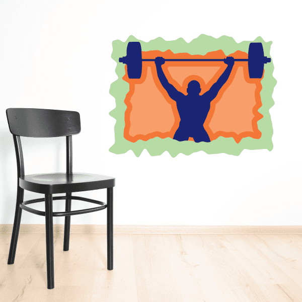 Image of Weight Lifting Wall Decal - Vinyl Sticker - Car Sticker - Die Cut Sticker - CDSCOLOR019