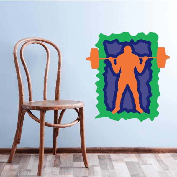Image of Weight Lifting Wall Decal - Vinyl Sticker - Car Sticker - Die Cut Sticker - CDSCOLOR022