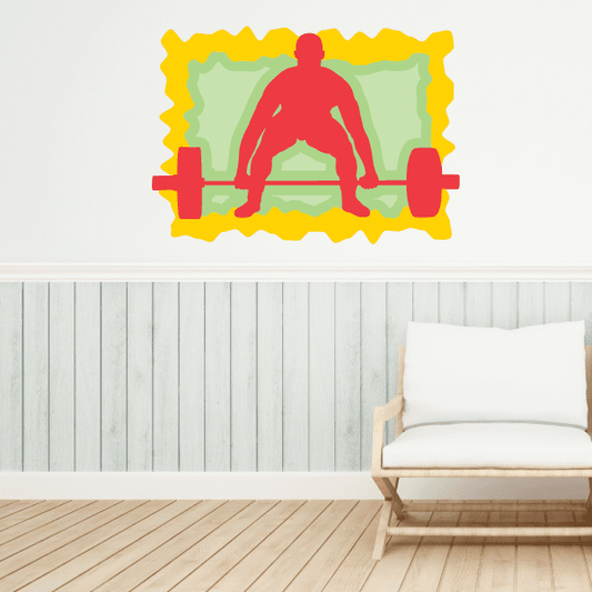 Image of Weight Lifting Wall Decal - Vinyl Sticker - Car Sticker - Die Cut Sticker - CDSCOLOR023