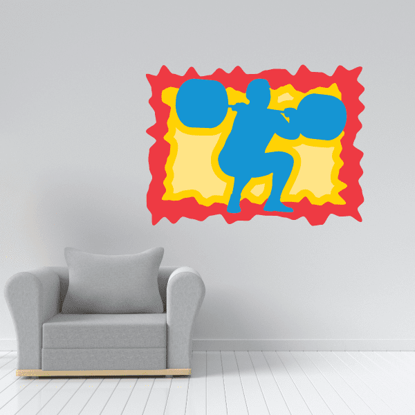 Image of Weight Lifting Wall Decal - Vinyl Sticker - Car Sticker - Die Cut Sticker - CDSCOLOR024