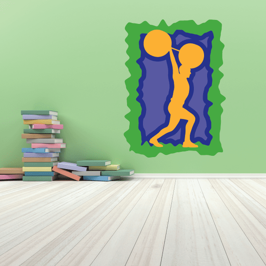 Image of Weight Lifting Wall Decal - Vinyl Sticker - Car Sticker - Die Cut Sticker - CDSCOLOR026