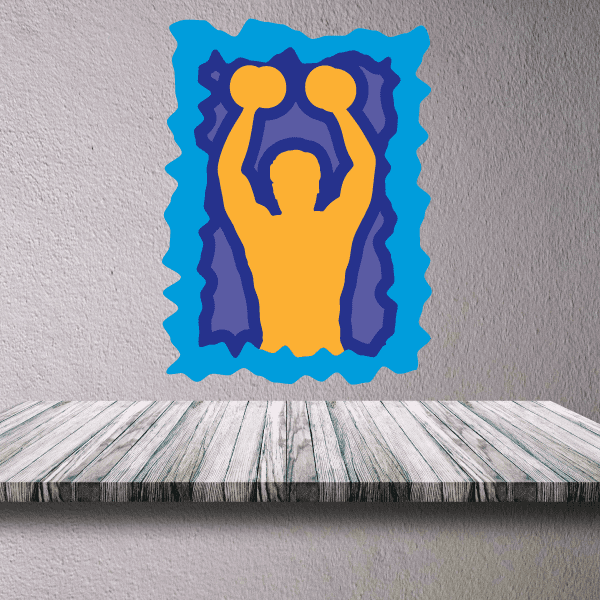 Image of Weight Lifting Wall Decal - Vinyl Sticker - Car Sticker - Die Cut Sticker - CDSCOLOR031