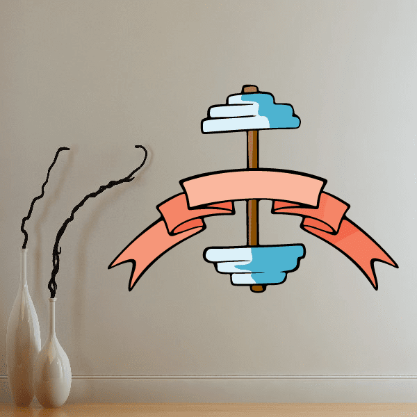 Image of Weight Lifting Wall Decal - Vinyl Sticker - Car Sticker - Die Cut Sticker - CDSCOLOR038