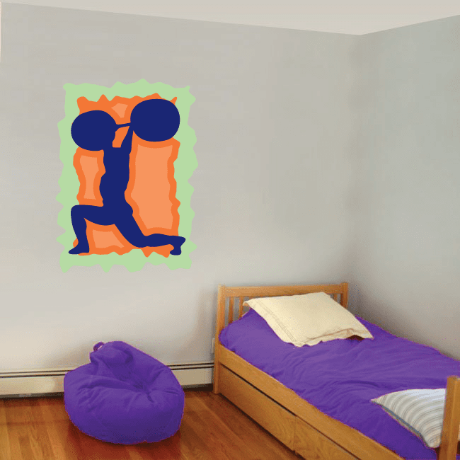 Image of Weight Lifting Wall Decal - Vinyl Sticker - Car Sticker - Die Cut Sticker - CDSCOLOR044