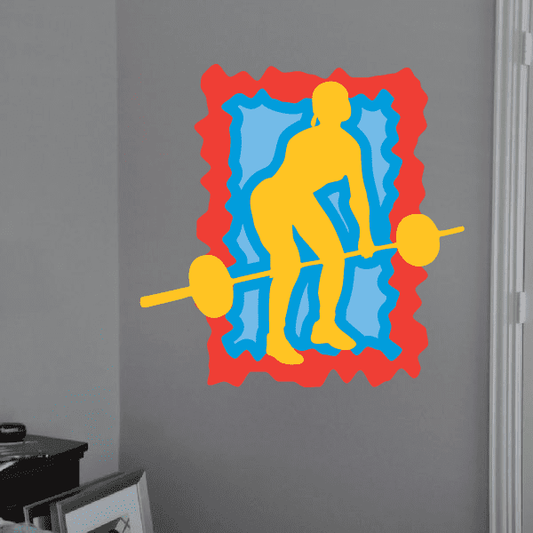 Image of Weight Lifting Wall Decal - Vinyl Sticker - Car Sticker - Die Cut Sticker - CDSCOLOR045