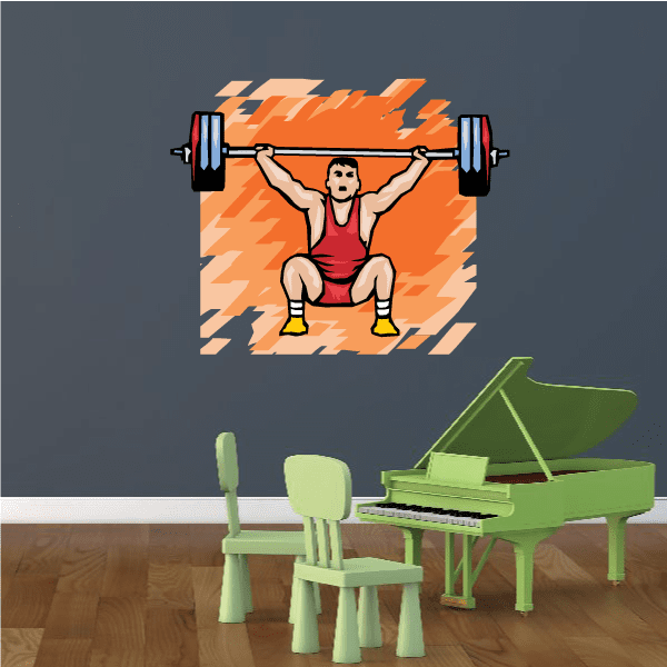 Image of Weight Lifting Wall Decal - Vinyl Sticker - Car Sticker - Die Cut Sticker - SMcolor006