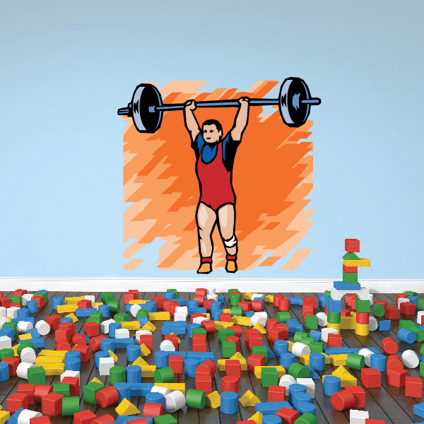 Image of Weight Lifting Wall Decal - Vinyl Sticker - Car Sticker - Die Cut Sticker - SMcolor009