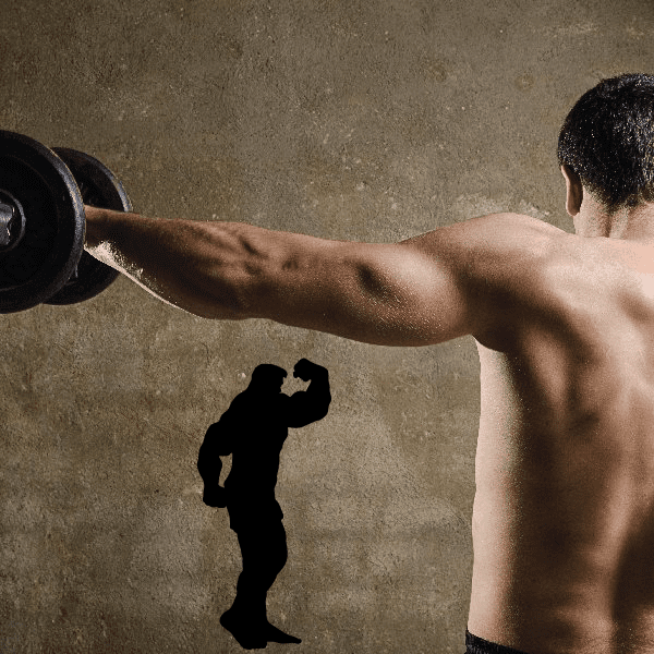 Weightlifting vinyl wall decal: lifter silhouette holding a barbell