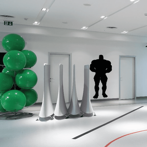 Weightlifting wall decal vinyl: black bodybuilder silhouette