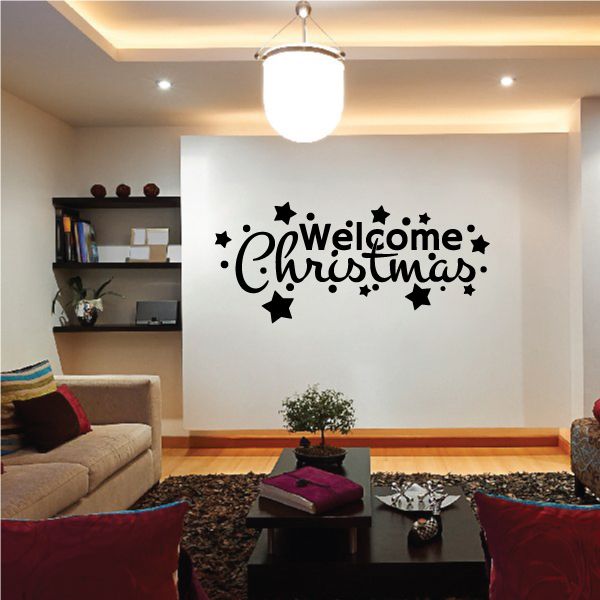 Image of Welcome Christmas Quote Decal