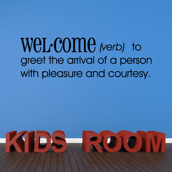 Image of Welcome Definition Wall Decal 