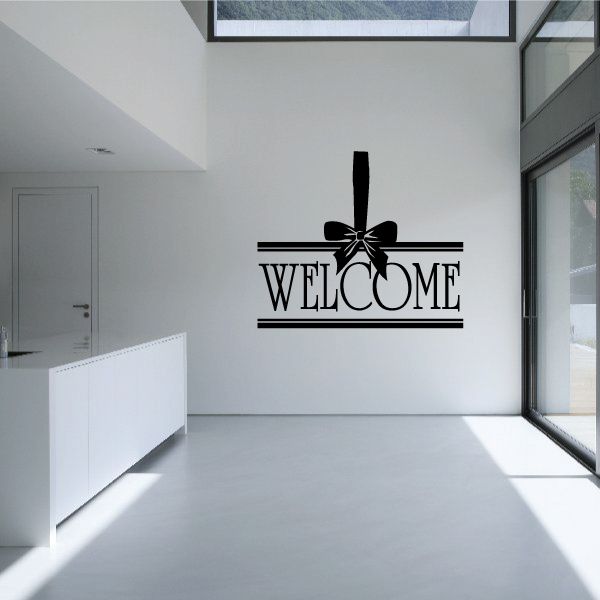 Image of Welcome Quote with Ribbon Decal