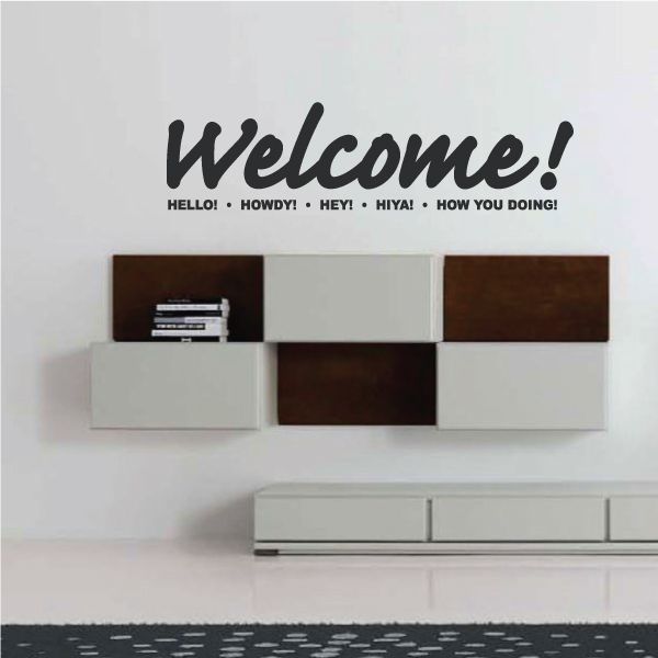 Image of Welcome Word Collage Decal