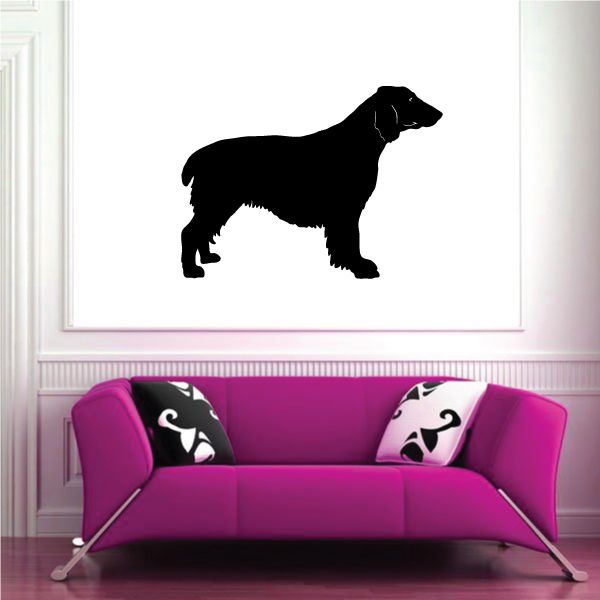 Welsh Springer Spaniel decal with black standing dog silhouette