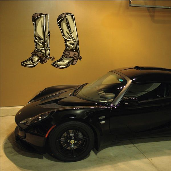 Image of Western Cowboy Boots Wall Decal - Vinyl Car Sticker - Uscolor001