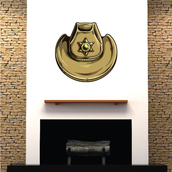 Image of Western Cowboy Hat Wall Decal - Vinyl Car Sticker - Uscolor001