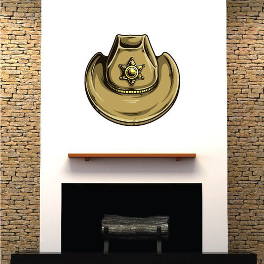 Image of Western Cowboy Hat Wall Decal - Vinyl Car Sticker - Uscolor001