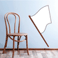White flag on a stick, sticker design