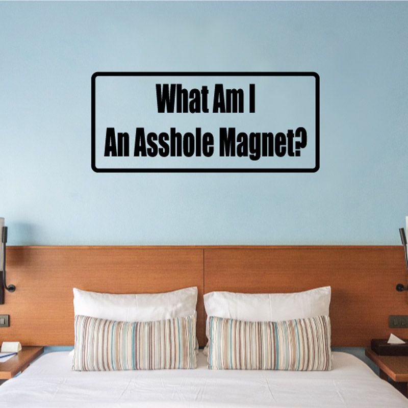 Image of What am I an asshole magnet Decal