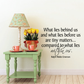 Quote wall decal with Ralph Waldo Emerson text: what lies within us