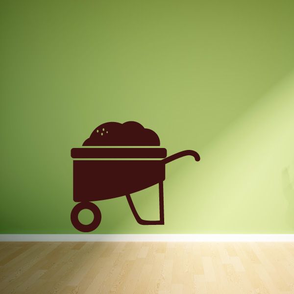 Image of Wheelbarrow Filled with Dirt Decal