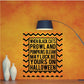 Chevron style Halloween sticker, black and orange with quote text and zigzag border