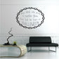Halloween wall decal: circular black text design saying luck be yours on Halloween