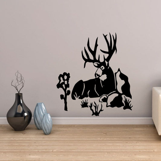 Image of White Tail in Nature Scene Decal