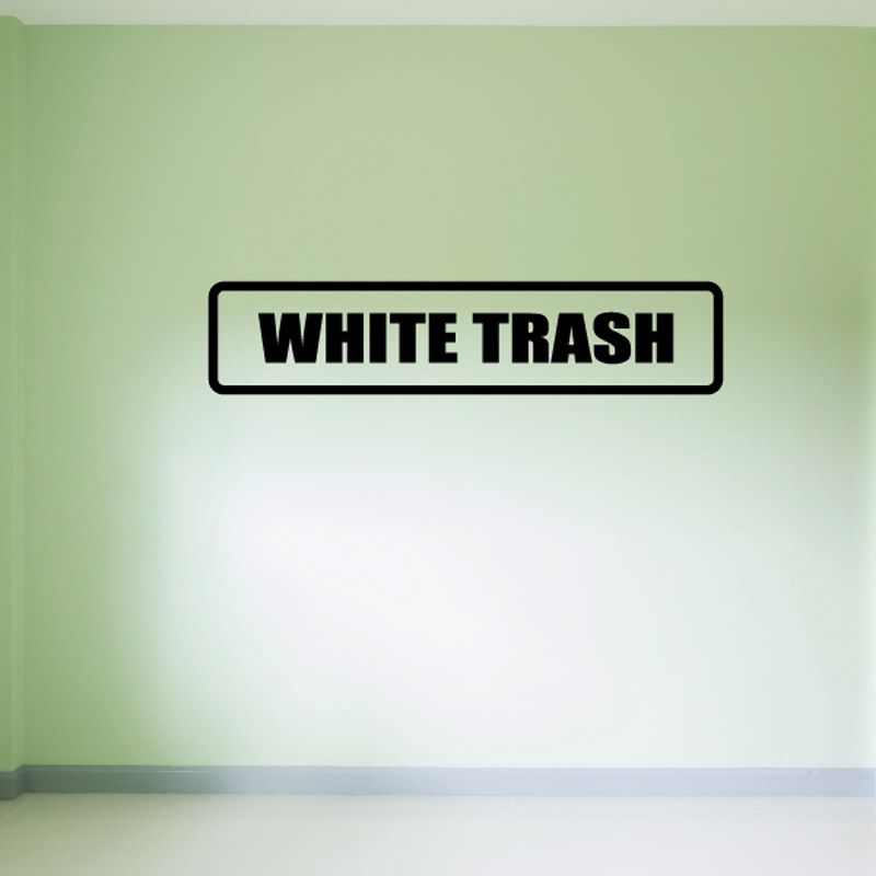 Image of White Trash Decal