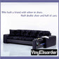Wall decal quote lettering in blue: Who hath a friend with whom to share.