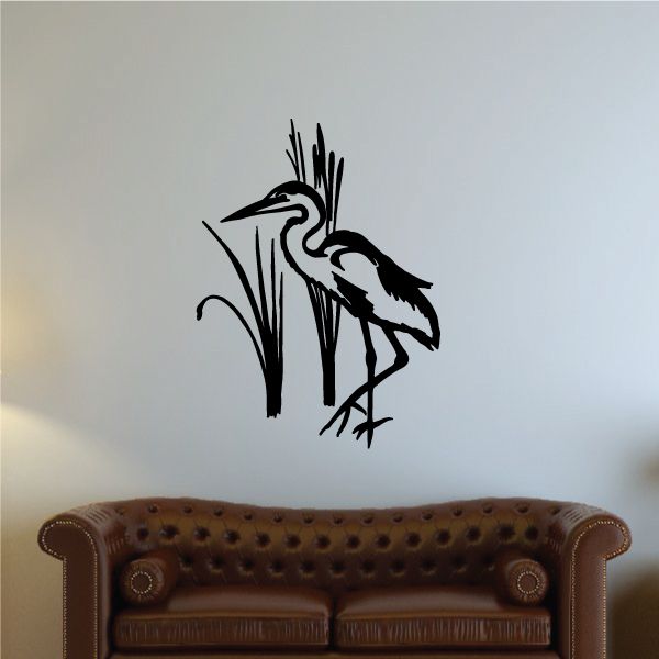 Image of Whooping Crane Marsh Decal