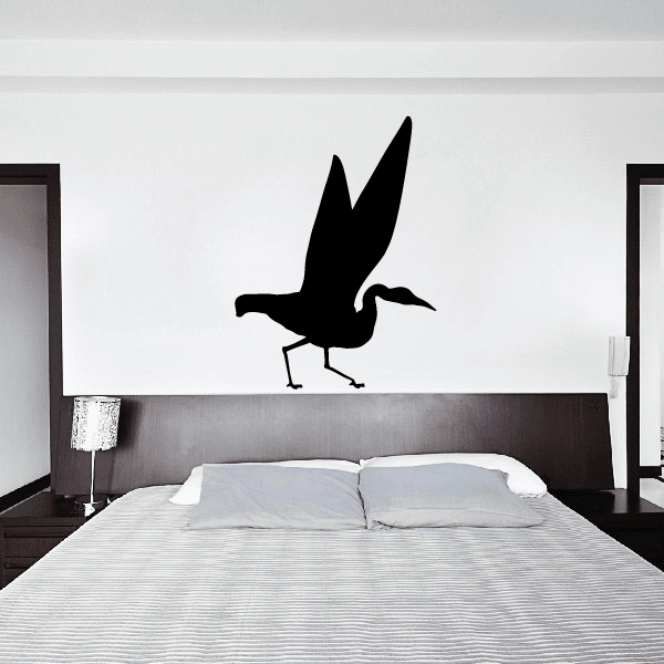 Image of Whooping Crane Stretching Wings Decal