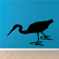 Whooping crane water decal, black silhouette bird with feet and wing detail