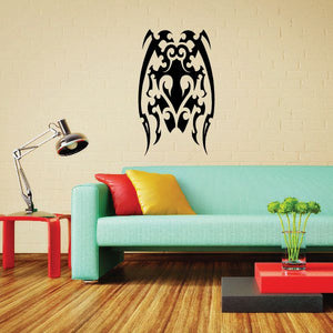 Wicked Scarab Beetle decal, black ornate beetle emblem wall sticker